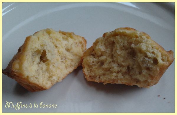 Muffins tous simples à la banane
