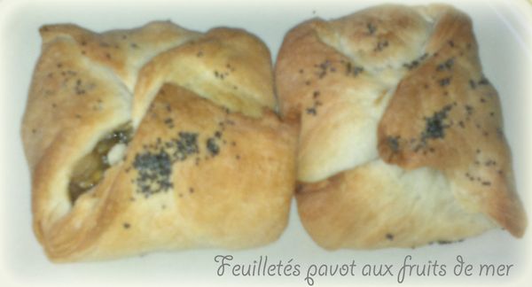 Feuilletés fruits de mer – pavot