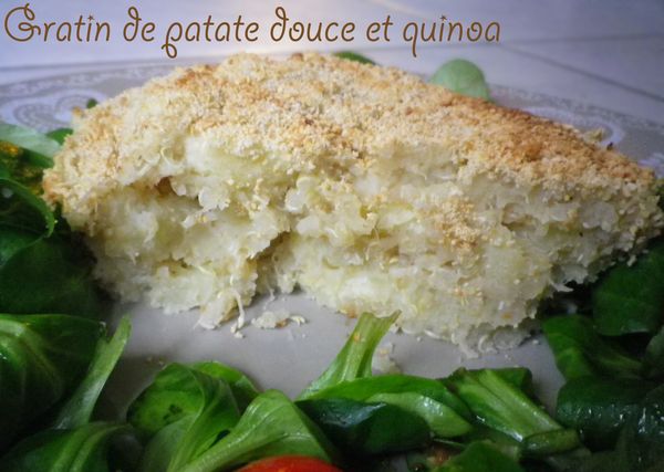 Gratin de patate douce et quinoa