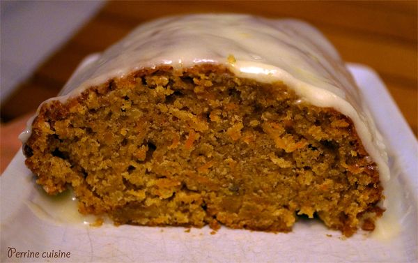 Carrot cake aux amandes et nappage cream cheese à l’orange