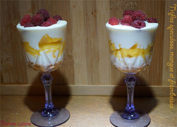 Trifles revisités spéculoos, mangue et framboises