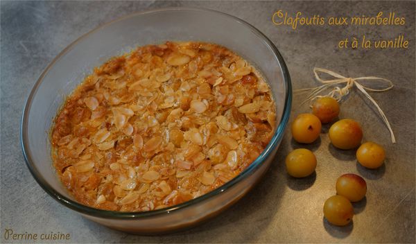 Clafoutis aux mirabelles et à la vanille // farines de riz et de millet