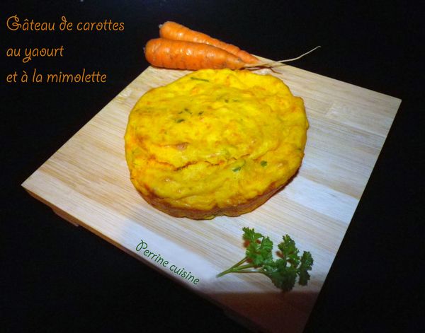 Gâteau de carottes au yaourt et mimolette