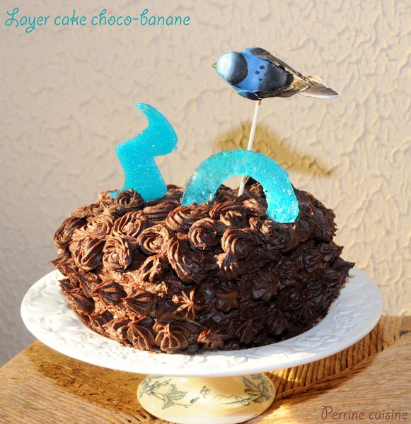 Layer cake choco-banane