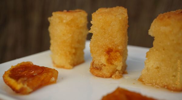 Baba au safran, miel de sarriette et oranges confites