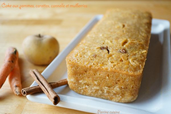 Cake aux pommes, carottes et mulberries