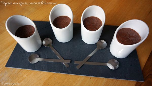 Tapioca aux épices, cacao et balsamique
