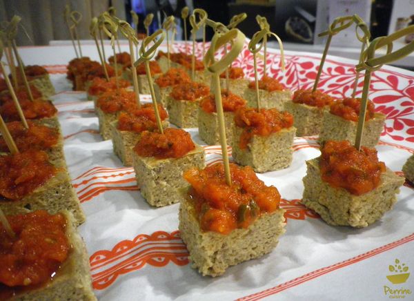 Pain d'aubergines et Perrine cuisine au SIAL avec L'Epicurien