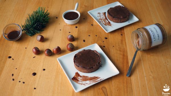 Tarte crousti-fondante au chocolat, sauce choco-praliné