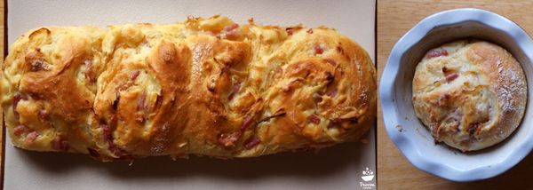 « Flammen rolls » ou brioche roulée à la crème fraîche façon flammenkueche