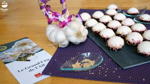 Sphères de panna cotta à l’ail blanc de Lomagne et à la betterave (et autres recettes à l'ail et à la betterave)