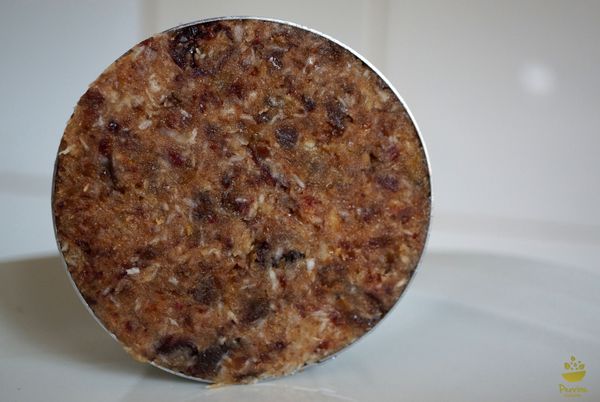 Tartelette crue aux pommes, rosace de pommes juste poêlées