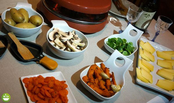 Raclette végétarienne, légumes en 4 façons