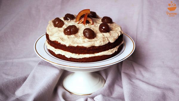 Naked carrot cake à la crème de marrons et partenariat Imbert