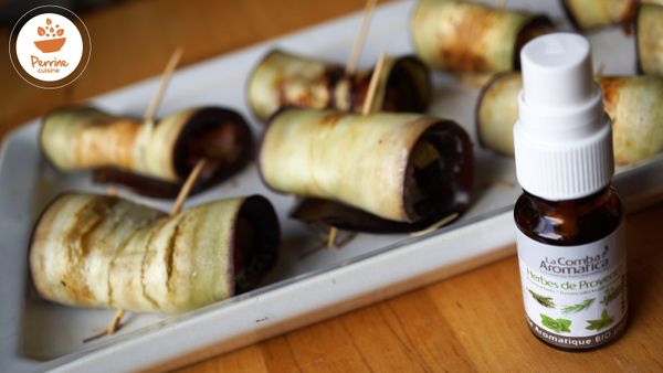 Roulés d’aubergine à la provençale
