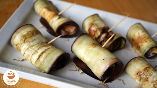 Roulés d’aubergine à la provençale