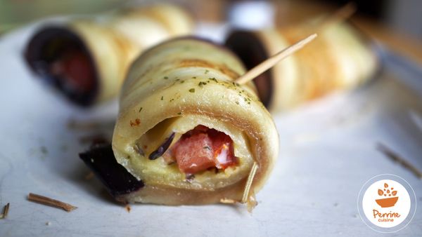 Roulés d’aubergine à la provençale