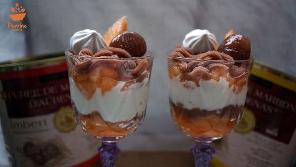 Verrines aux marrons et au melon