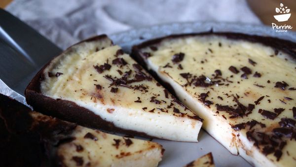 Fondant banane chocolat au fromage blanc vanillé