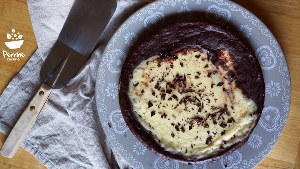 Fondant banane chocolat au fromage blanc vanillé