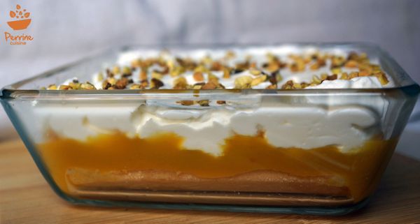 Tiramisu express à l'orange, à la mangue et au safran