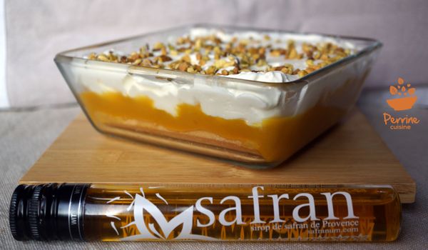Tiramisu express à l'orange, à la mangue et au safran