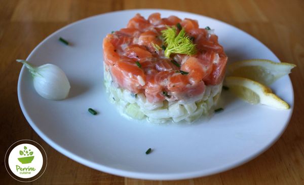 Tartare de fenouil aux 2 saumons