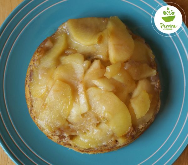 Pudding renversé pomme-banane {sans œuf, sans gluten}
