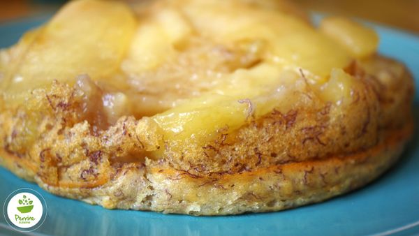 Pudding renversé pomme-banane {sans œuf, sans gluten}