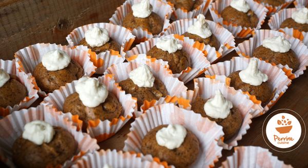 Cupcakes poires, noix, chantilly au Bleu d’Auvergne
