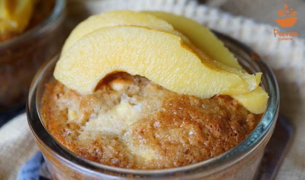 Moelleux aux coings, coings pochés au safran {sans gluten}