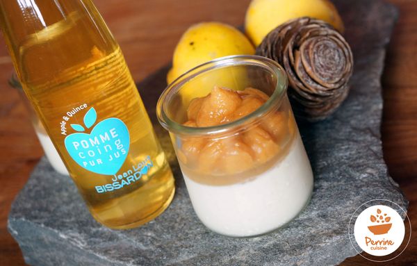 Panna cotta aux coings en trois textures