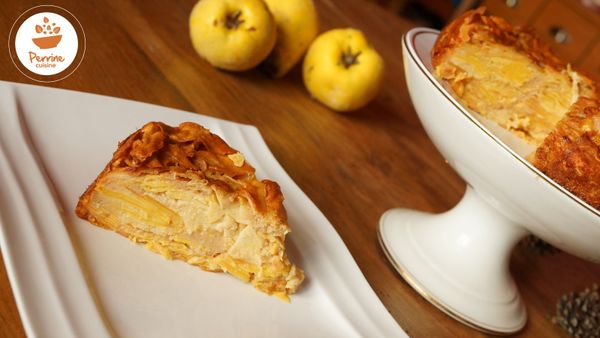 Gâteau invisible aux coings