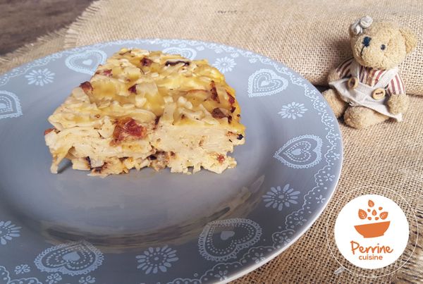 Gâteau de nouilles au chorizo
