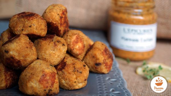 Boulettes de lentilles corail et quinoa à la marinade exotique