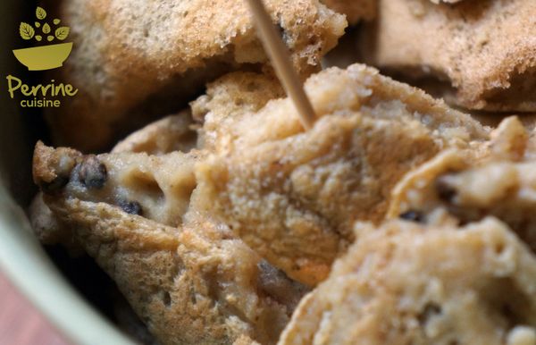 Kaiserschmarrn apéritif à la farine de lentilles vertes