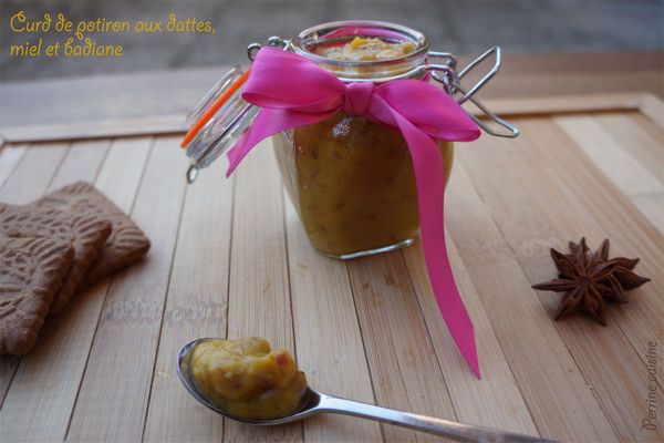 Curd de potiron aux dattes, au miel et à la badiane