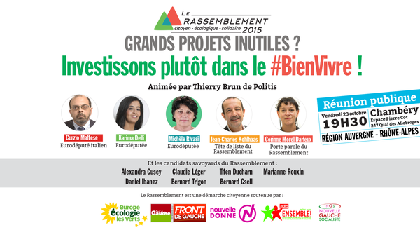 Réunion publique Lyon Turin 23 octobre Chambéry