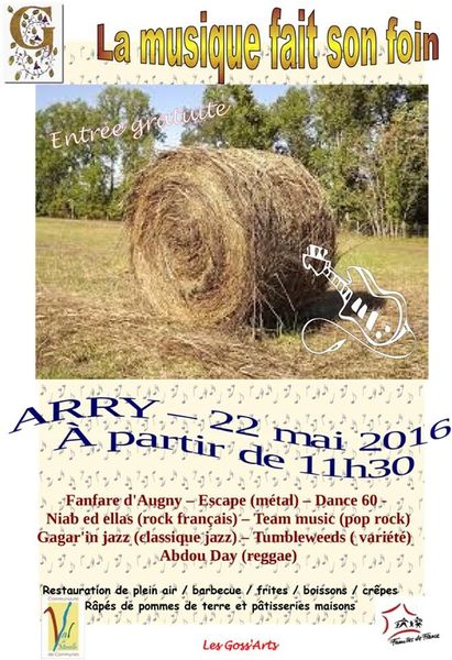 Arry La musique fait son foin à Arry le 22 mai 2016