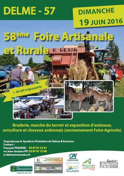 Delme Foire agricole et commerciale avec fête foraine le 19 juin 2016