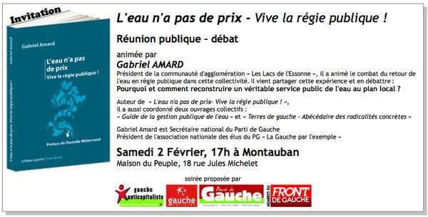 L’eau n'a pas de prix Vive la régie publique !