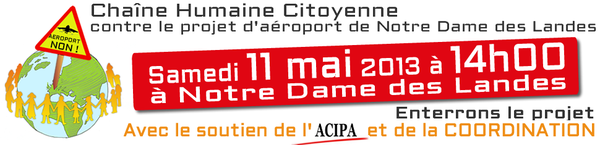 Une Chaîne humaine contre le projet d'aéroport de Notre-Dame-des-Landes