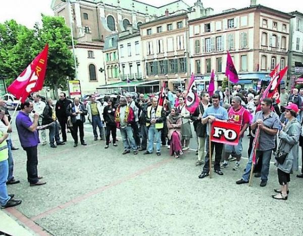 Montauban : Les syndicats contre l'austèrité.
