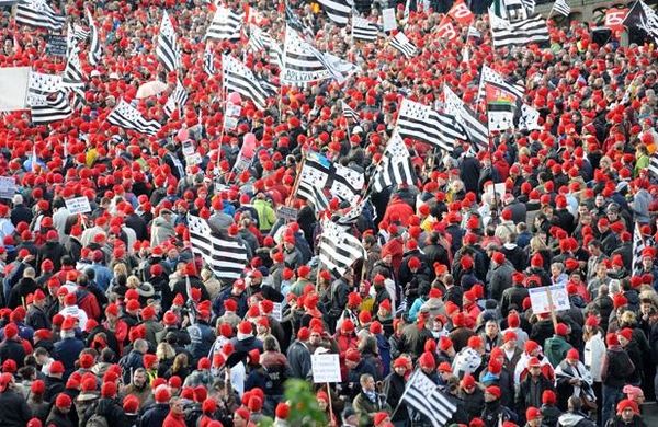 Des éleveurs bretons qui n'approuvent pas les "Bonnets rouges"