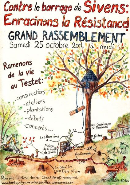 Barrage de Sivens : 25 octobre 2014, grand rassemblement