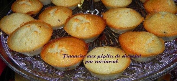 financiers au pépites de chocolat