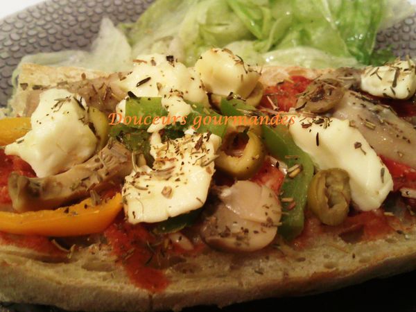 Pizzas-baguettes à la provençale