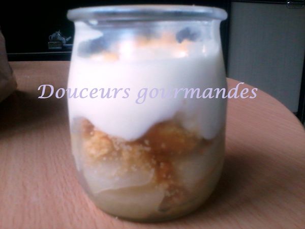 Trifles fromage frais/sablé/poire