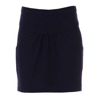 Jupe droite en crêpe bleu foncé Kookai Taille 38 : 50 euros