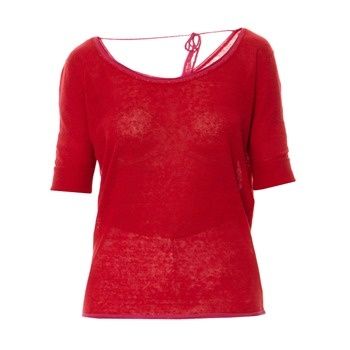 Pull lin rouge Kookaï Taille 1 : 40 euros